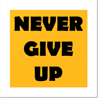 Never Give Up Posters and Art